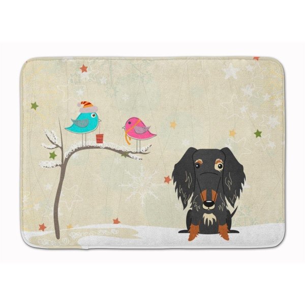 Micasa Christmas Wire Haired Dachshund Dapple Machine Washable Memory Foam Mat MI627711